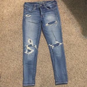 American eagle ripped jeggings